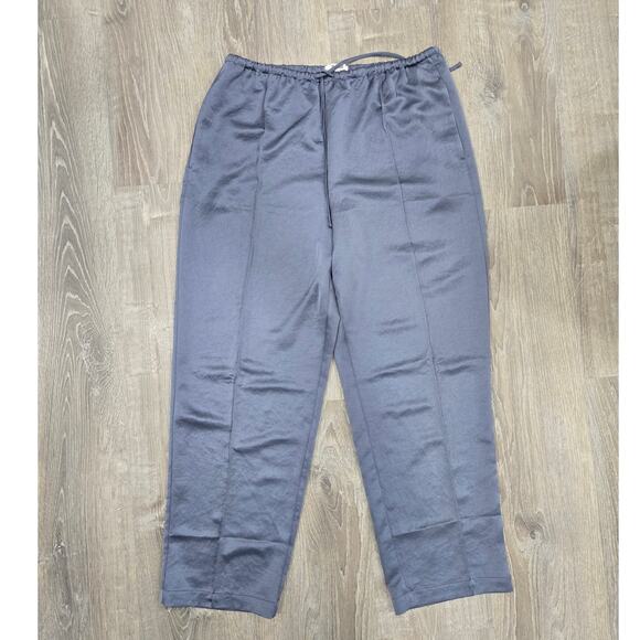 Madewell Drawstring Satin Pull-On Pants Size L - Picture 1 of 4
